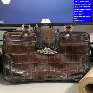 Brighton Brown and Black Leather with matching wallet.